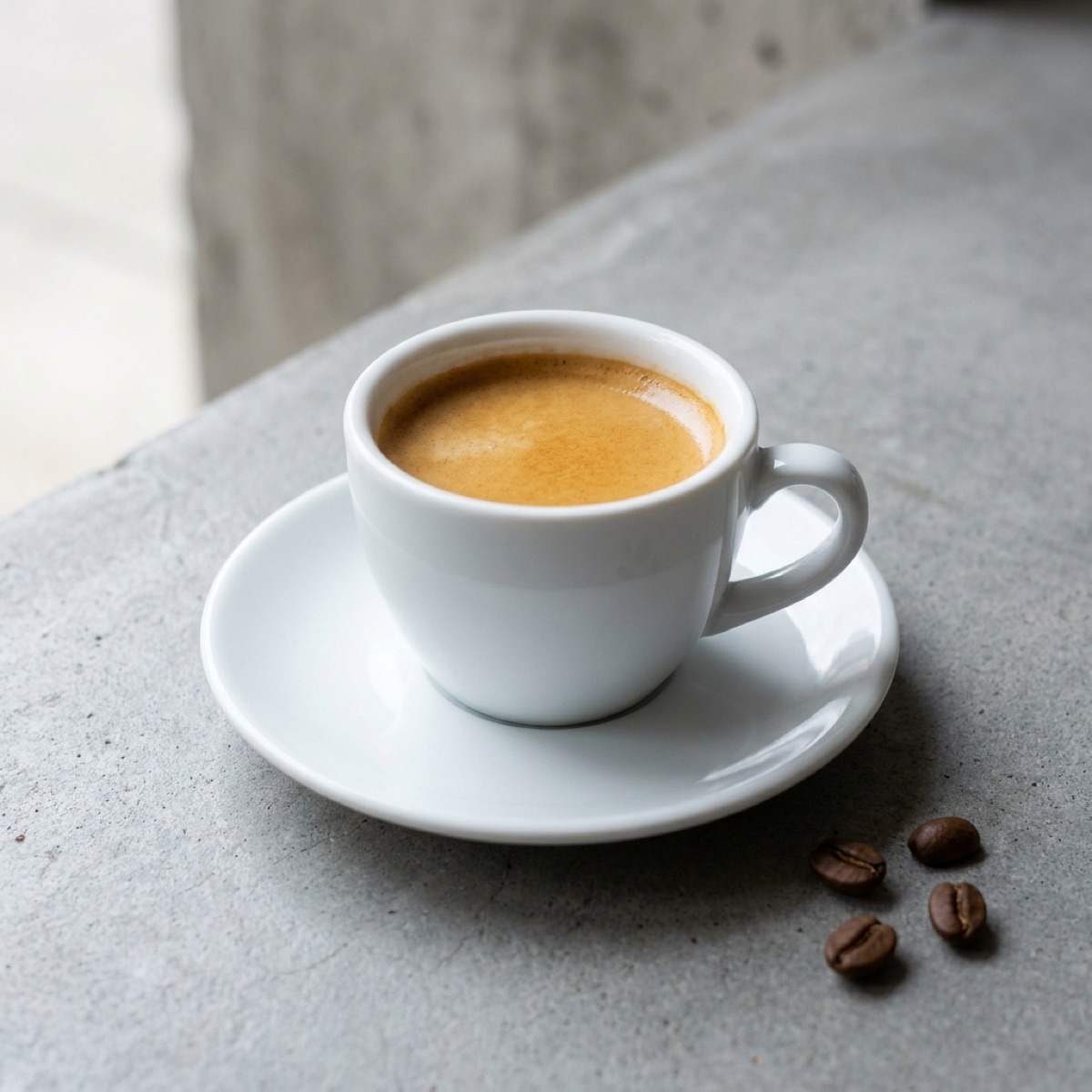 Estrazione di espresso monorigine Huila in tazza di ceramica